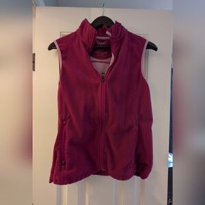 L.L. Bean Pink Fleece Vest